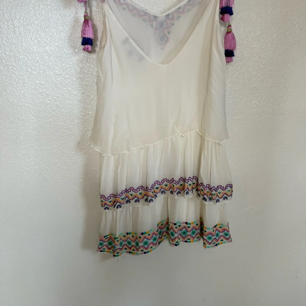 HEMANT AND NANDITA Silk Ivory embroidered Dress Size S - Picture 13 of 14
